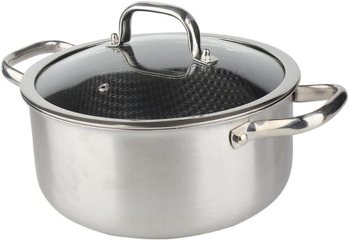 Faitout 24 cm inox structure nid d'abeille compatible induction